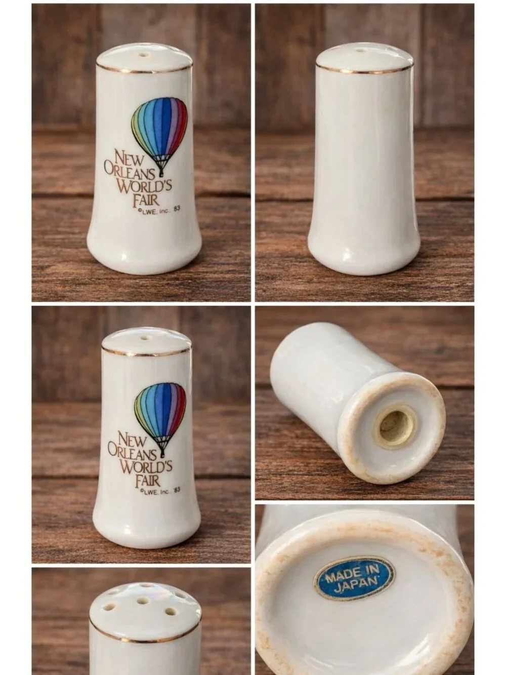 Vintage New Orleans World’s Fair 1983 Salt Shaker Hot Air Balloon Japan